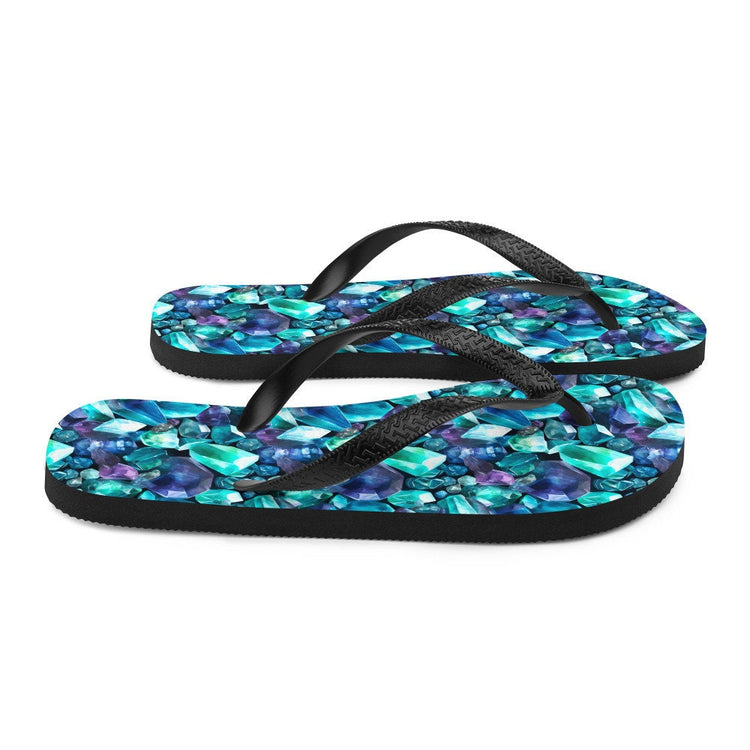 hippieartzone - Fluorite Gemstone Pattern Flip Flops