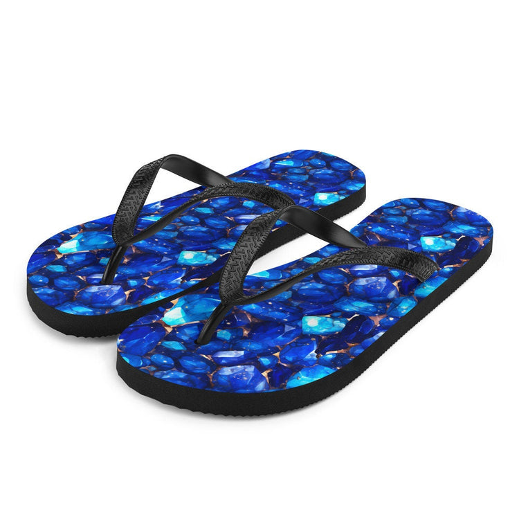 hippieartzone - Lapis Gemstone Pattern Flip Flops