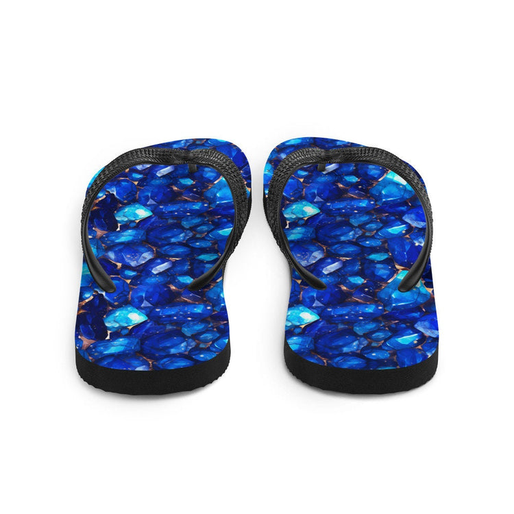 hippieartzone - Lapis Gemstone Pattern Flip Flops