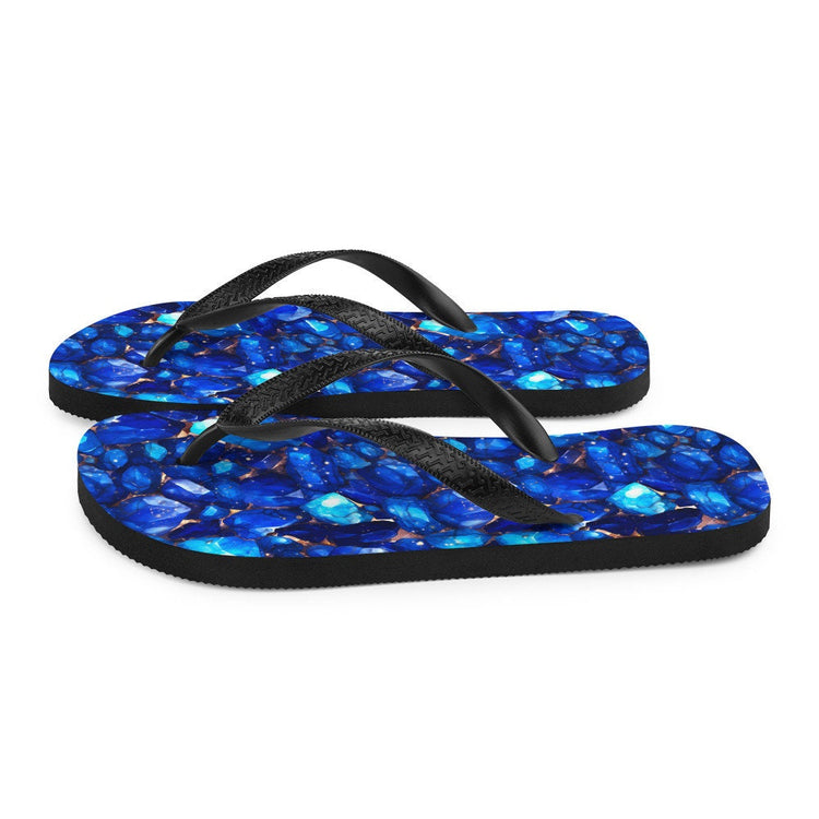 hippieartzone - Lapis Gemstone Pattern Flip Flops