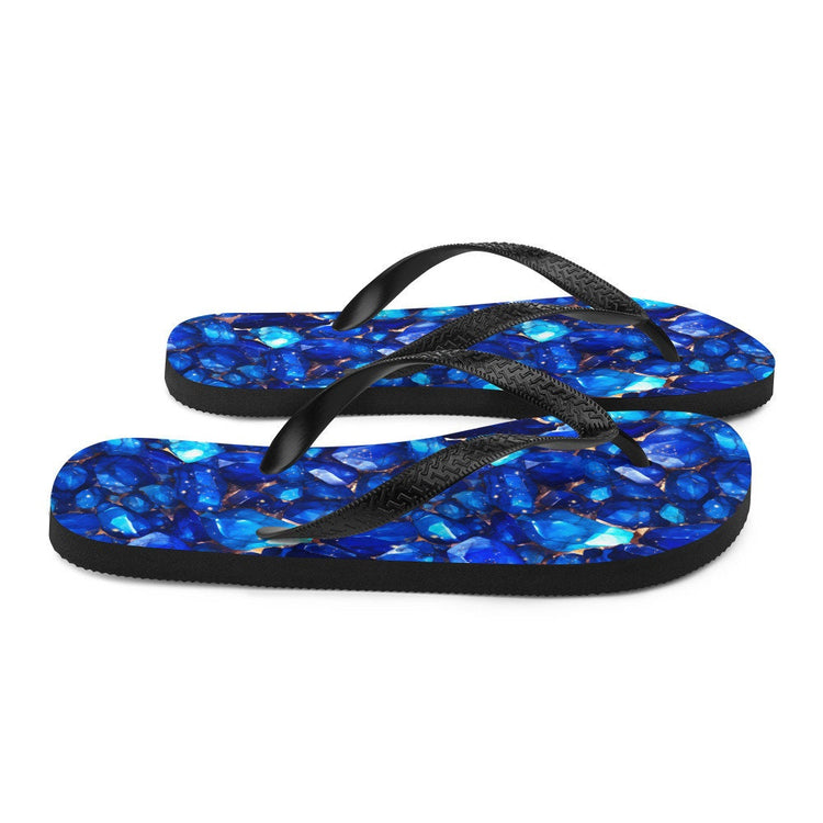 hippieartzone - Lapis Gemstone Pattern Flip Flops