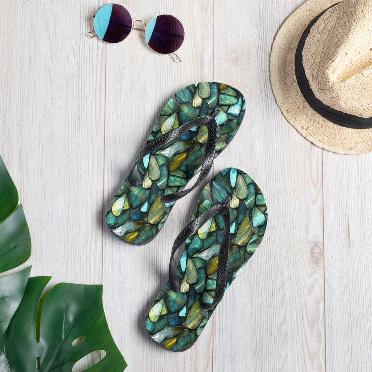 hippieartzone - Labradorite Summer Flip Flops