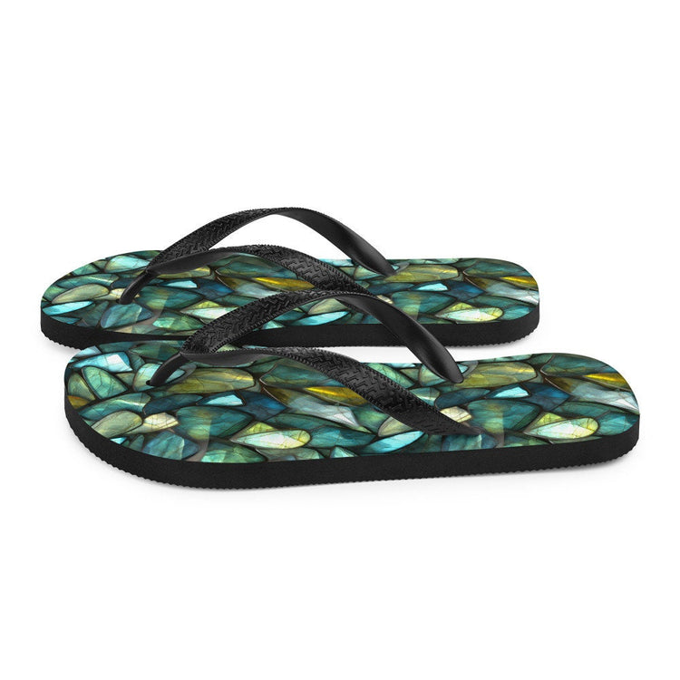 hippieartzone - Labradorite Summer Flip Flops