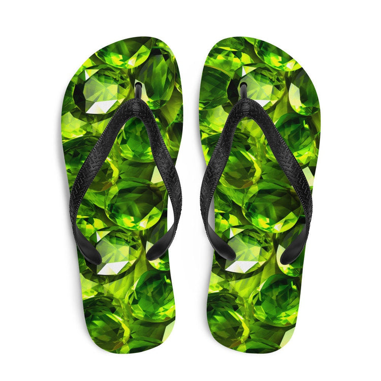 hippieartzone - Sun-Kissed Peridot Flip Flops