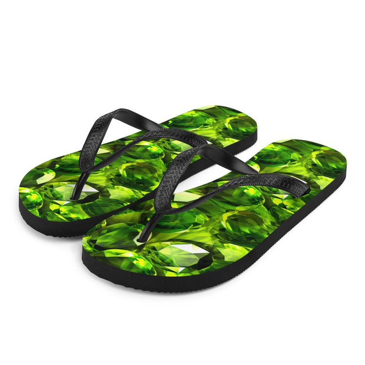 hippieartzone - Sun-Kissed Peridot Flip Flops