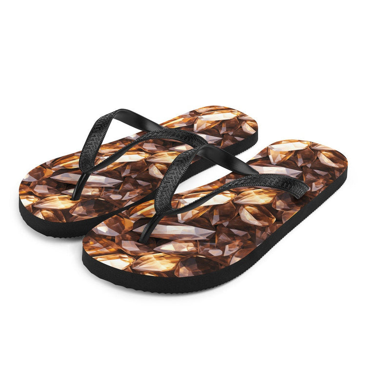hippieartzone - Celestial Smoky Quartz Summer Flip Flops