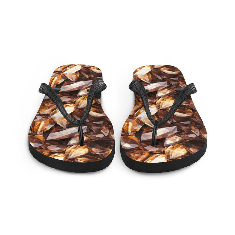 hippieartzone - Celestial Smoky Quartz Summer Flip Flops