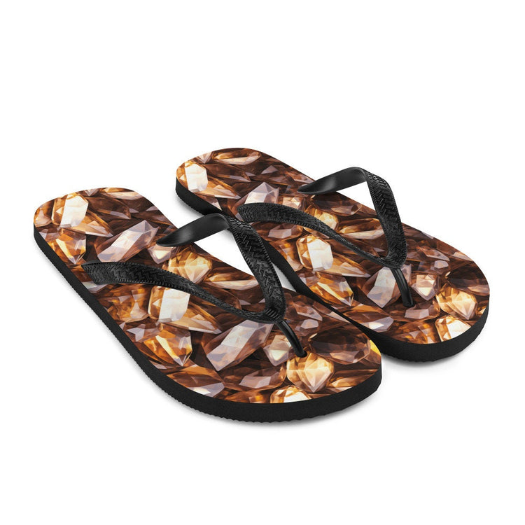 hippieartzone - Celestial Smoky Quartz Summer Flip Flops