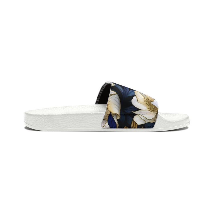 hippieartzone - White Flower Slides Women's Flower Slides Flower Sandals for Women Cute Summer Slides Cute Summer Sandals Summer Flip-Flops