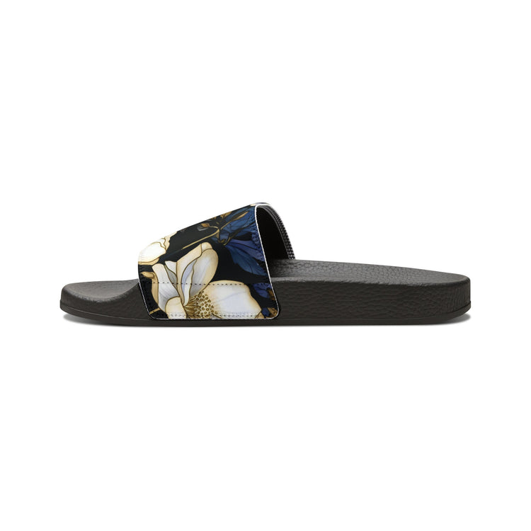 hippieartzone - White Flower Slides Women's Flower Slides Flower Sandals for Women Cute Summer Slides Cute Summer Sandals Summer Trip Flip-Flops