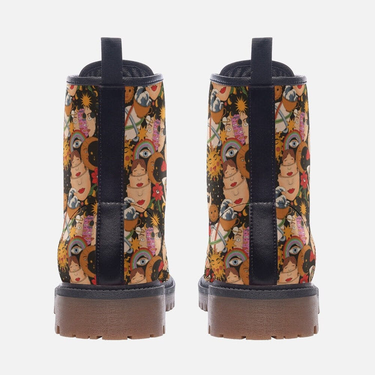 Hippie Art Zone - Hand Painted Spiritual Elements Boots.