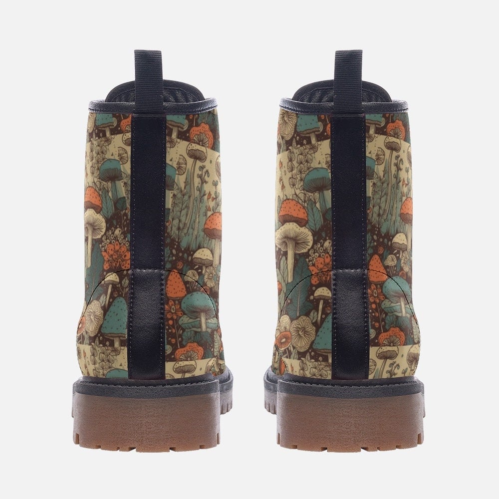 Hippie Art Zone - Vintage Mushroom Boots, Mushroom Foraging Boots | Boho Boots.