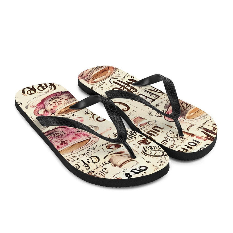 hippieartzone - Coffee Flip-Flops