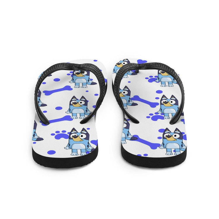 hippieartzone - Blue Dog Flip-Flops