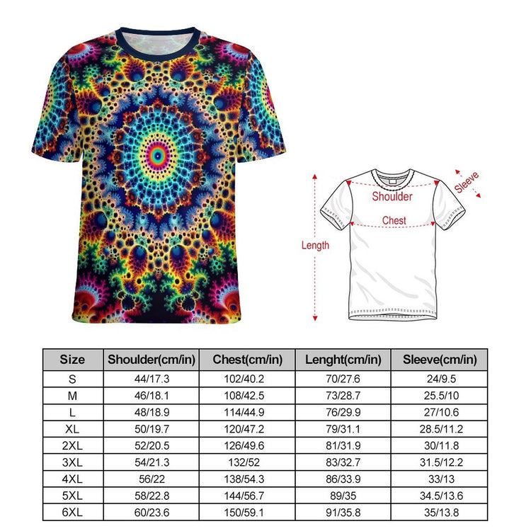 hippieartzone - Mandekgrot Art Shirt, Fractal T-Shirt for Sale by Swaggy Shirt on Etsy, Festival Clothing, Fun Trippy Shirt, Fractal Party Tee, Brother Gift