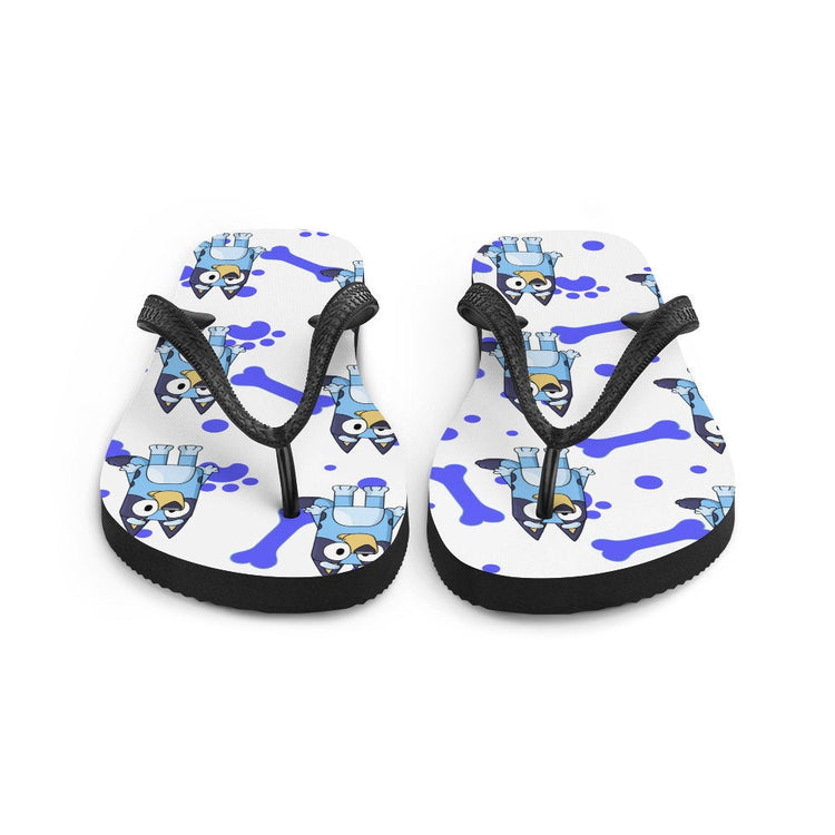 hippieartzone - Blue Dog Flip-Flops