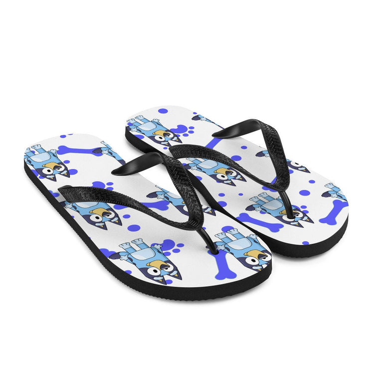 hippieartzone - Blue Dog Flip-Flops