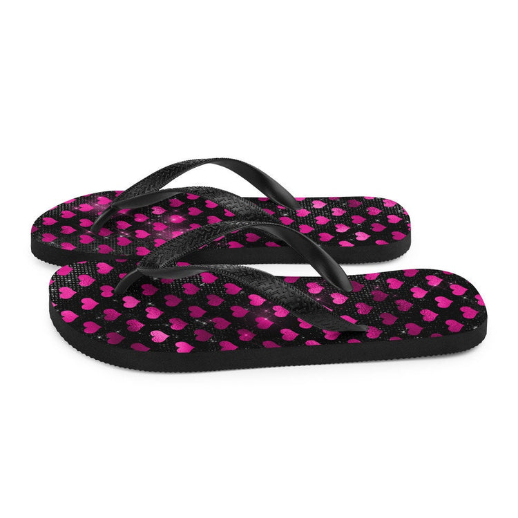 hippieartzone - Purple Heart Flip-Flops