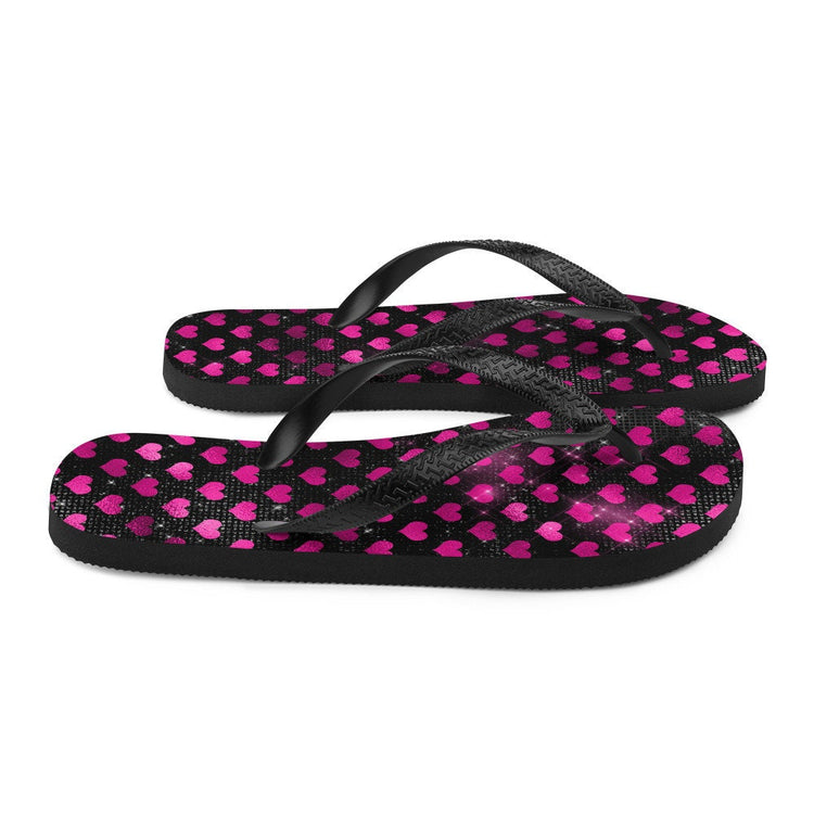 hippieartzone - Purple Heart Flip-Flops