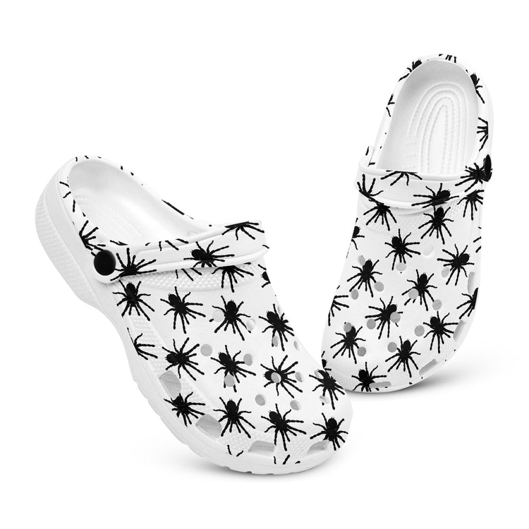 hippieartzone - Black Silhouette Tarantula Clogs for Men and Women