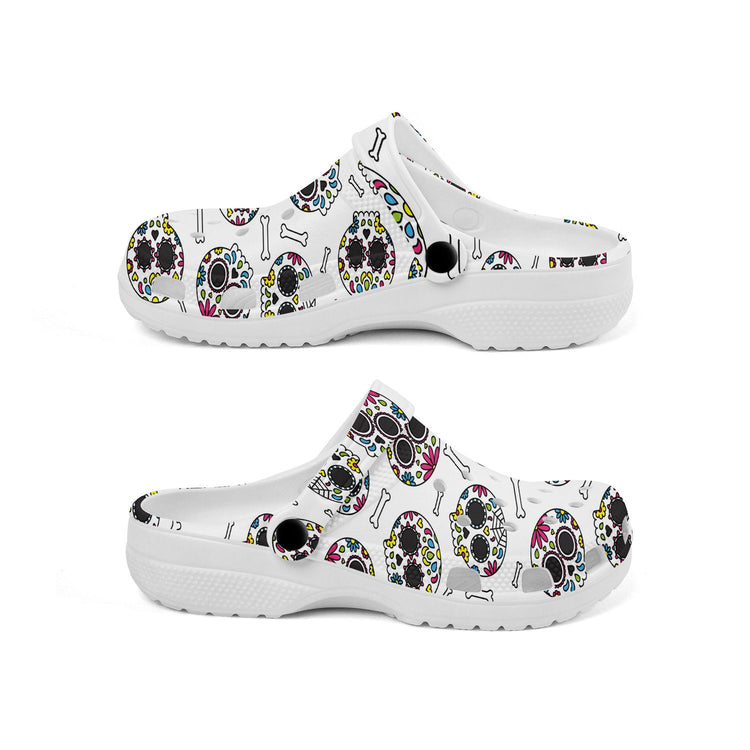 hippieartzone - Punk Rock Sugar Skull Clogs for Men and Women