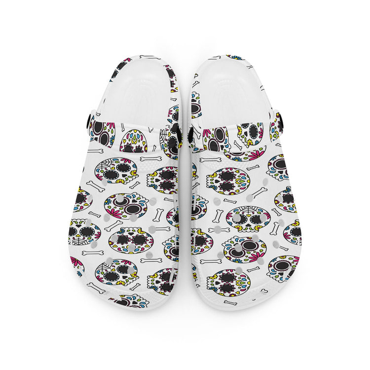hippieartzone - Punk Rock Sugar Skull Clogs for Men and Women