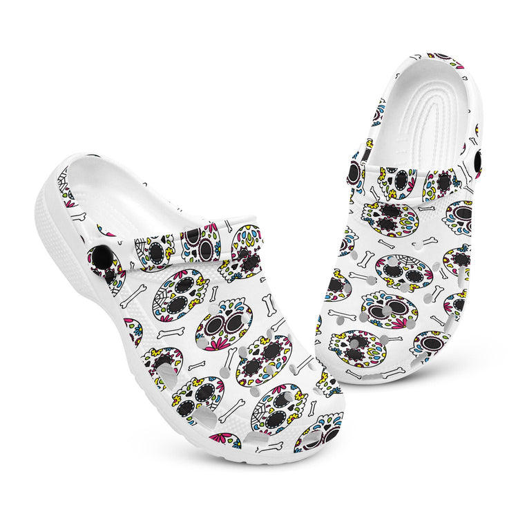 hippieartzone - Punk Rock Sugar Skull Clogs for Men and Women