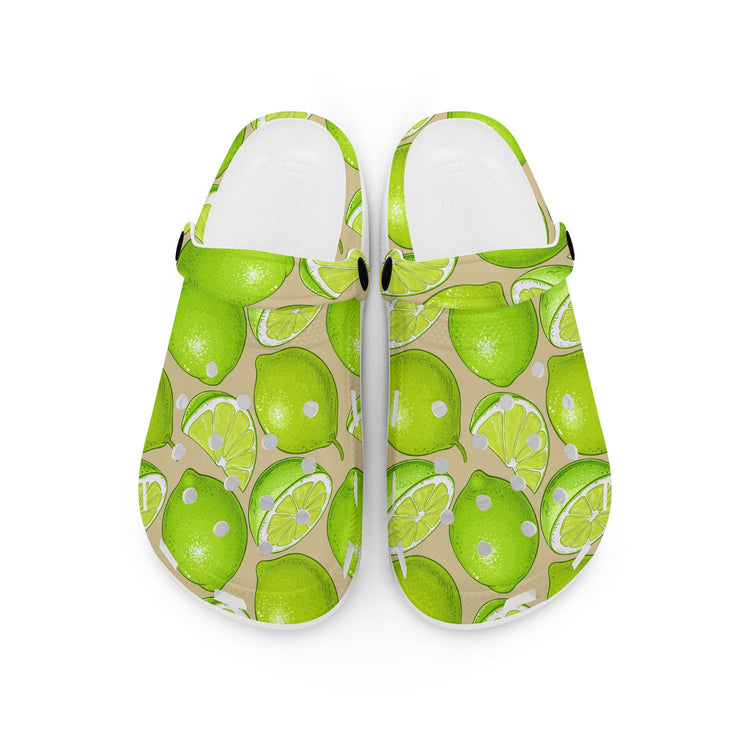 hippieartzone - Lime Pattern Clogs for Men and Women
