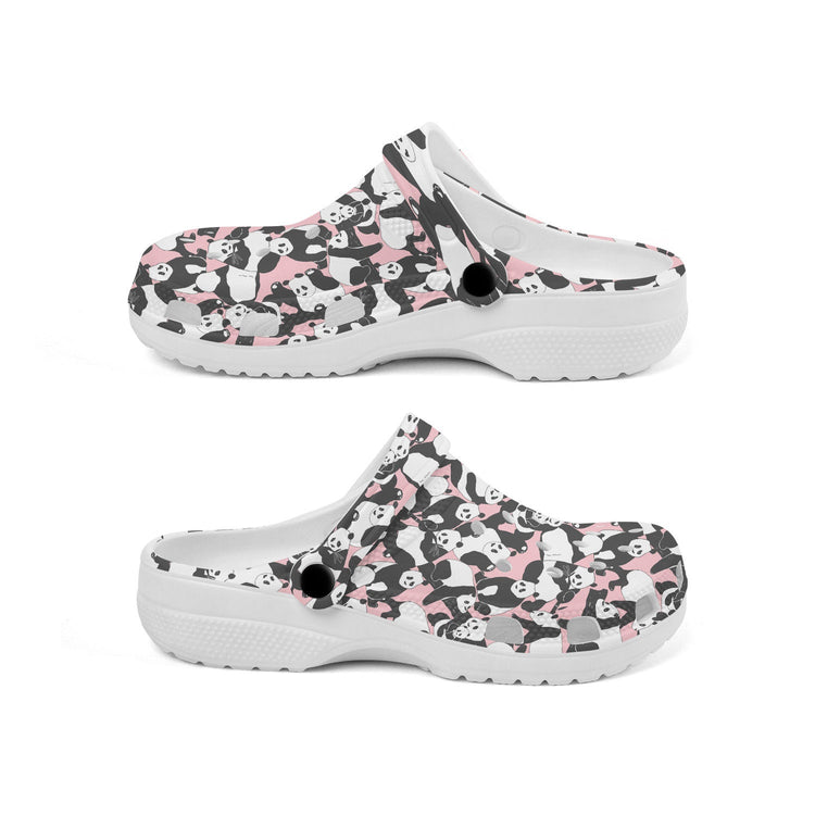 hippieartzone - Pink Panda Bear Clogs for Men and Women