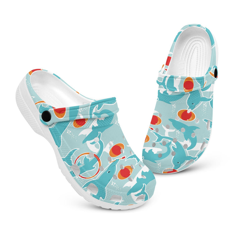 hippieartzone - Playful Dolphin Clogs for Men and Women