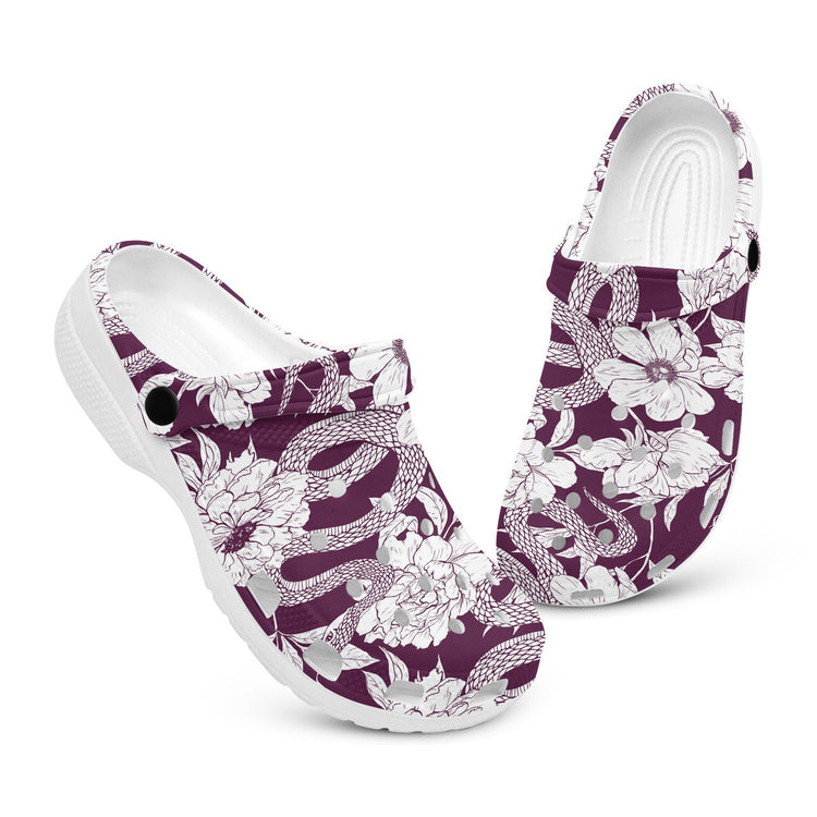 hippieartzone - Flowers and Snake Clogs for Men and Women
