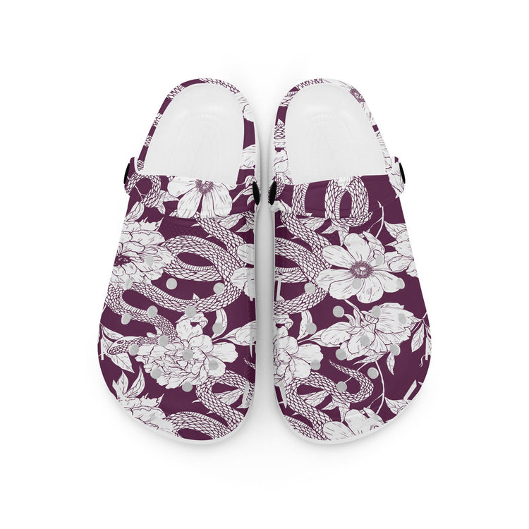 hippieartzone - Flowers and Snake Clogs for Men and Women