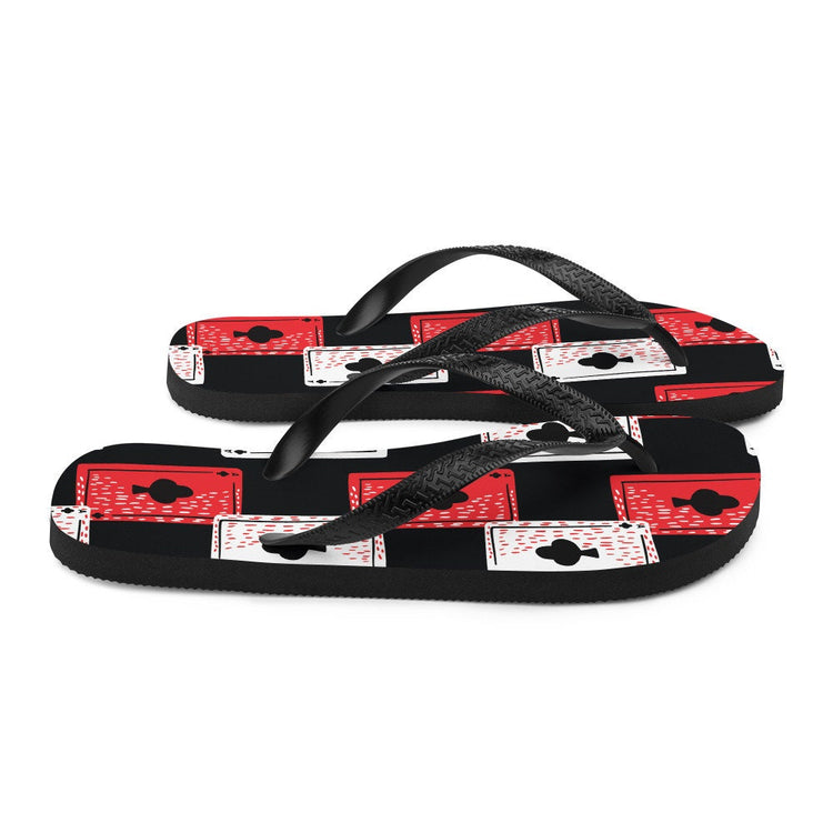 hippieartzone - Luck of the Draw ~Cards Flip-Flops