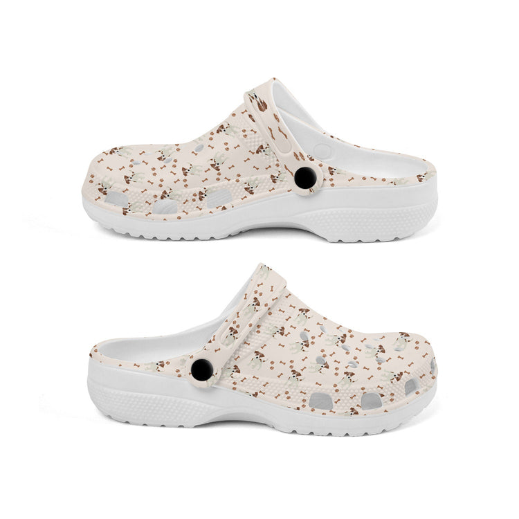 hippieartzone - Bones Jack Russell Terrier Unisex Classic Clogs for Men and Women