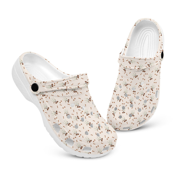 hippieartzone - Bones Jack Russell Terrier Unisex Classic Clogs for Men and Women