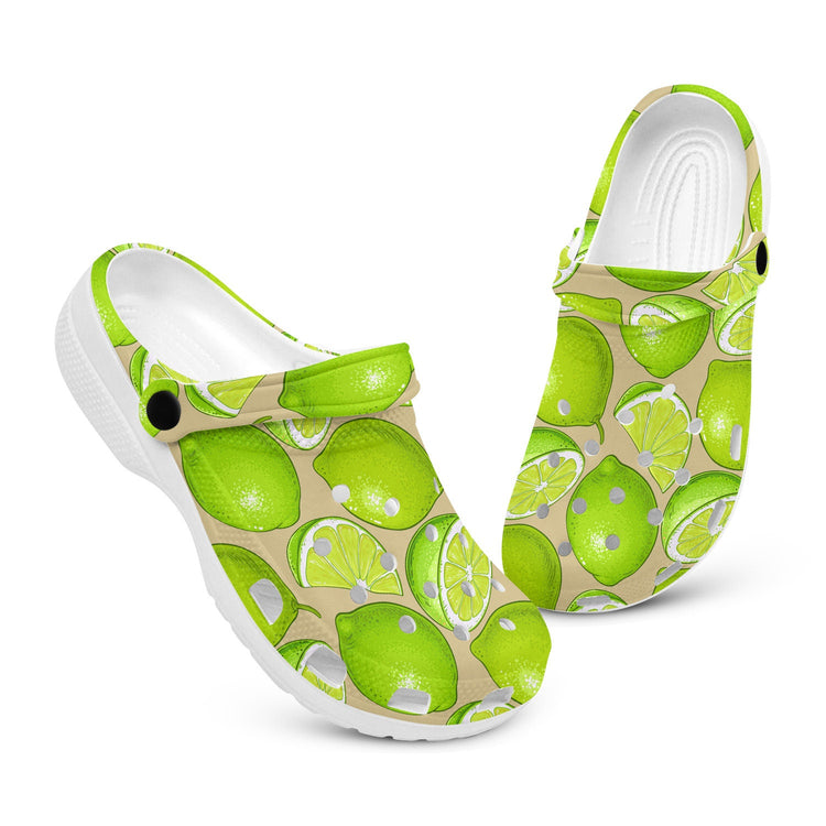 hippieartzone - Lime Pattern Clogs for Men and Women