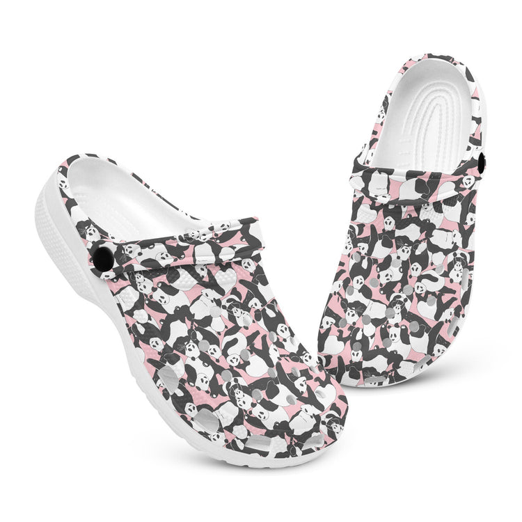 hippieartzone - Pink Panda Bear Clogs for Men and Women