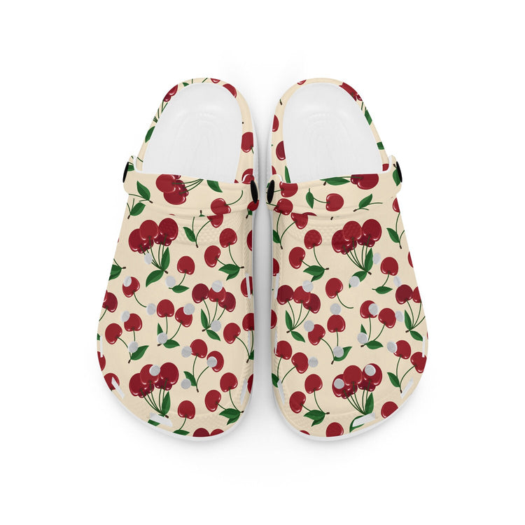 hippieartzone - Red Cherries Clogs for Men and Women