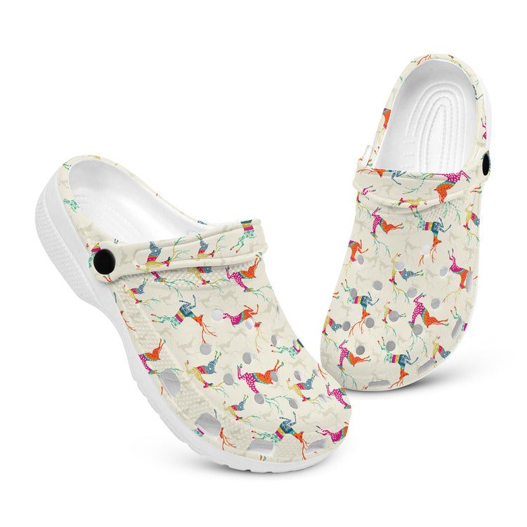 hippieartzone - Artistic Deer Animal Clogs for Men and Women