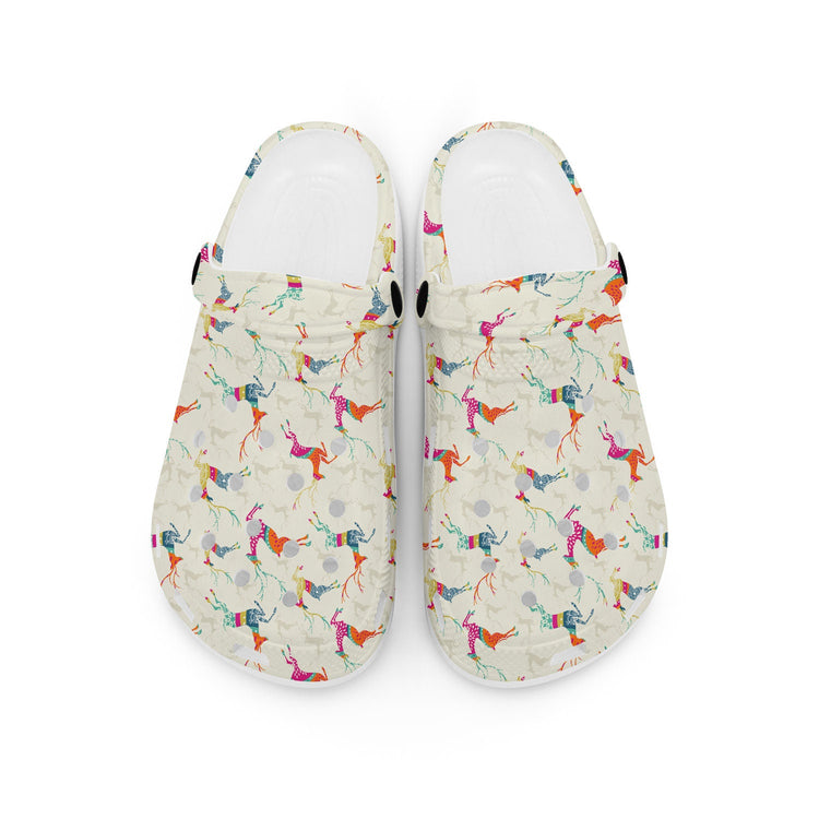 hippieartzone - Artistic Deer Animal Clogs for Men and Women