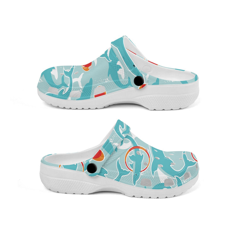 hippieartzone - Playful Dolphin Clogs for Men and Women