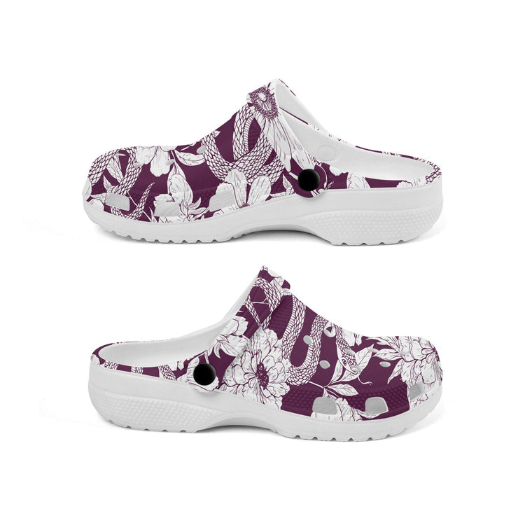 hippieartzone - Flowers and Snake Clogs for Men and Women