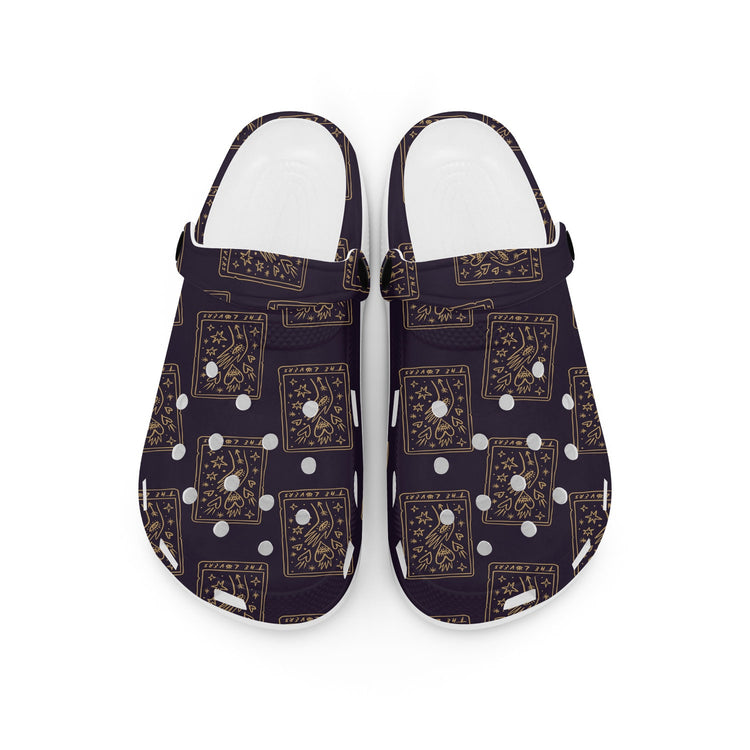hippieartzone - The Lovers Tarot Card Clogs for Men and Women, printed clogs, ,