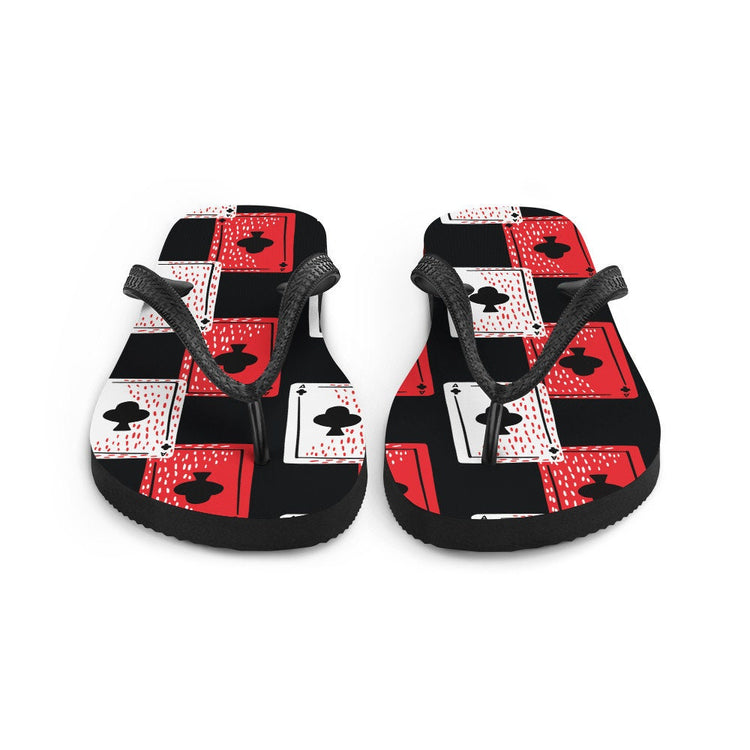 hippieartzone - Luck of the Draw ~Cards Flip-Flops