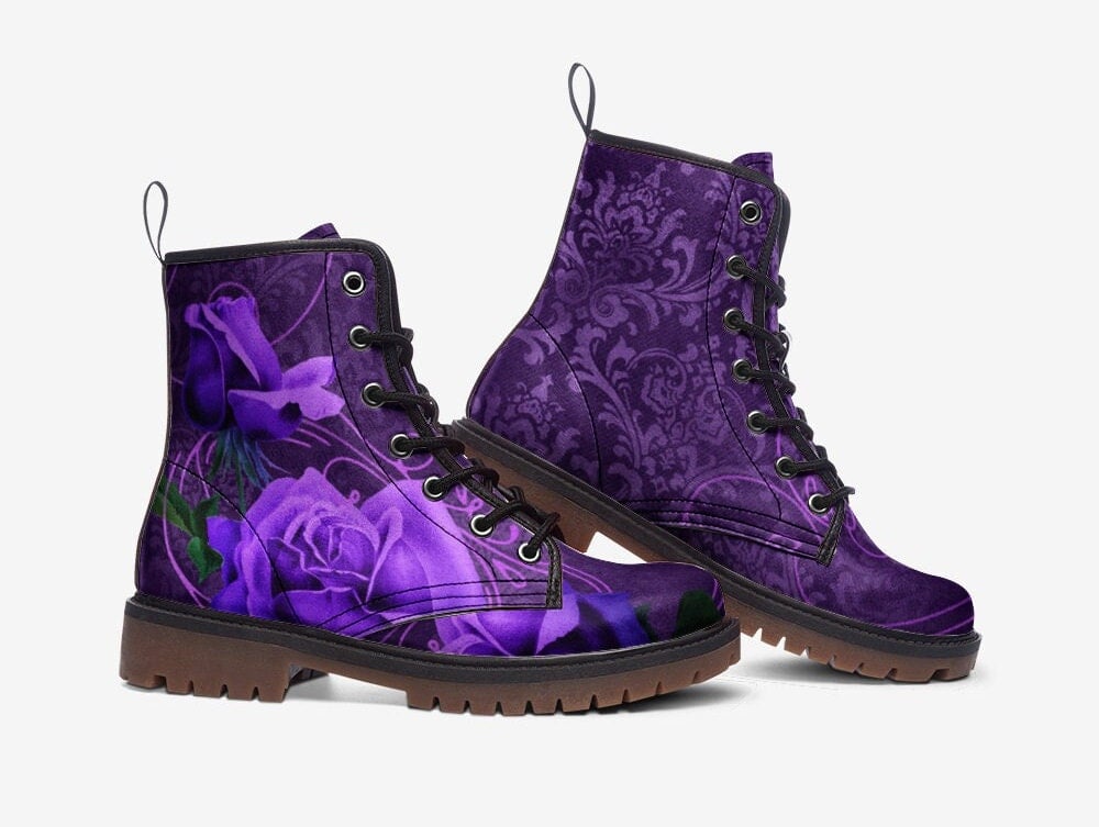 Hippie Art Zone - Lilac Damask & Roses Boots