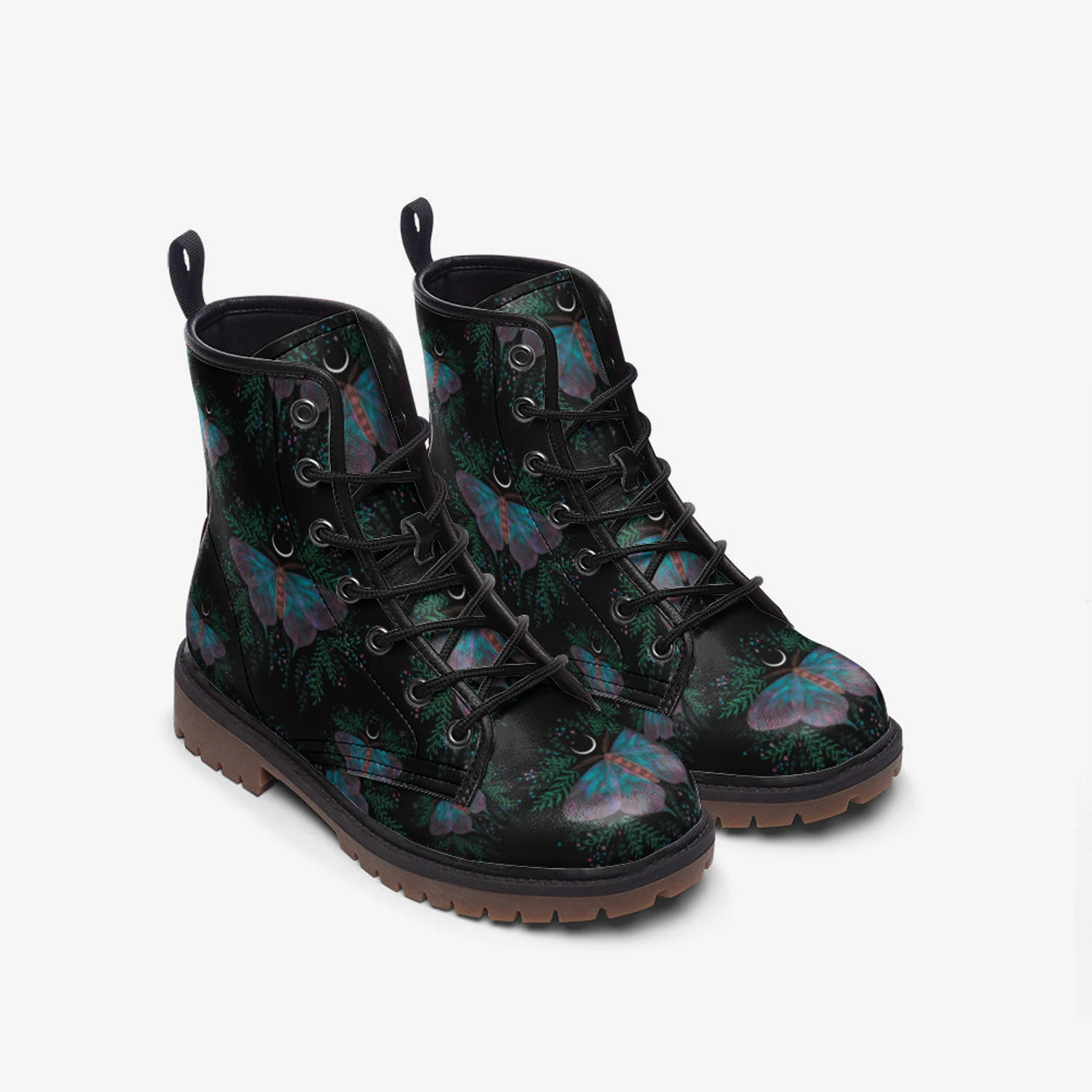 Hippie Art Zone - Dark Celestial Butterflies Boots.