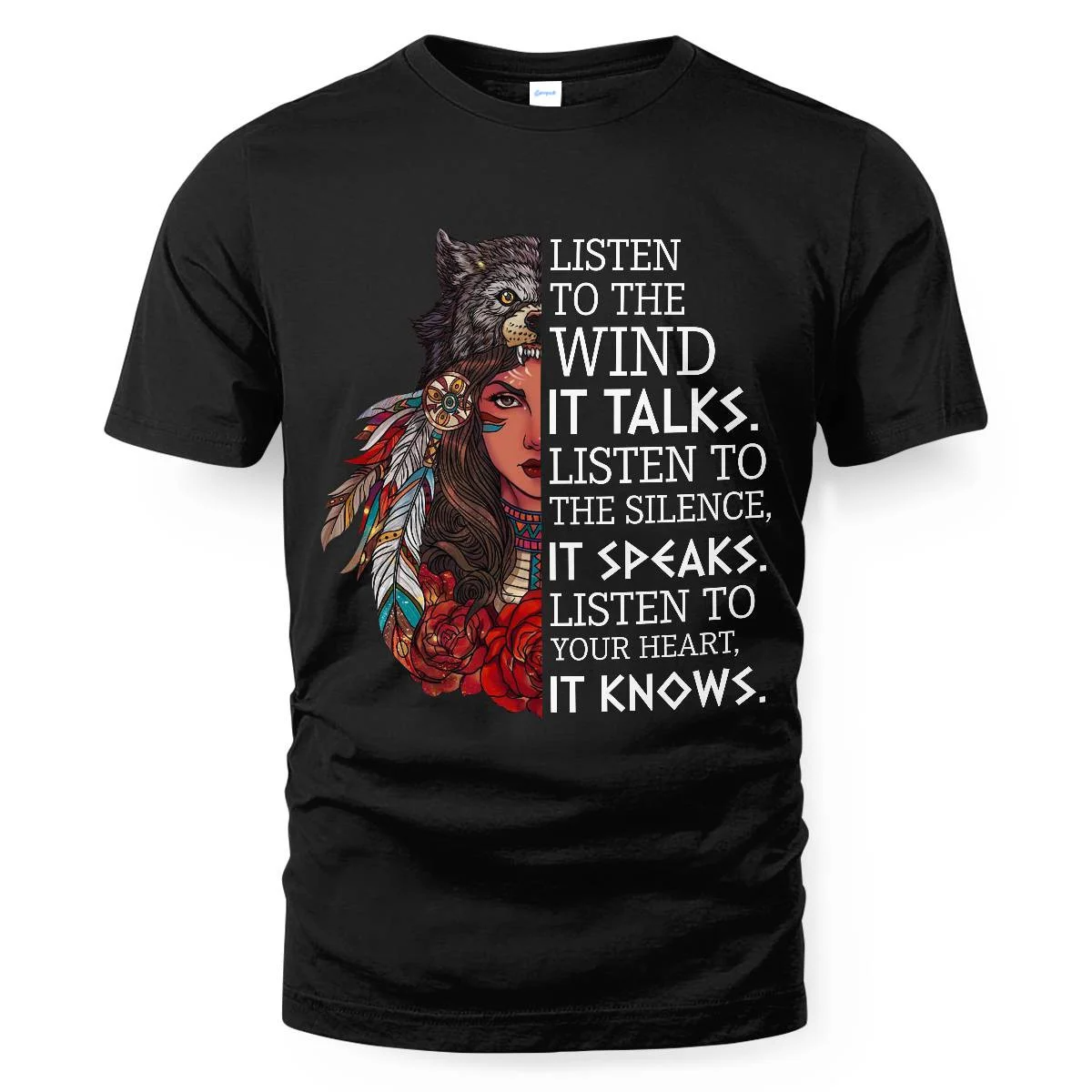 Hippie Art Zone - Native American Inspirational Tee. For Hippie