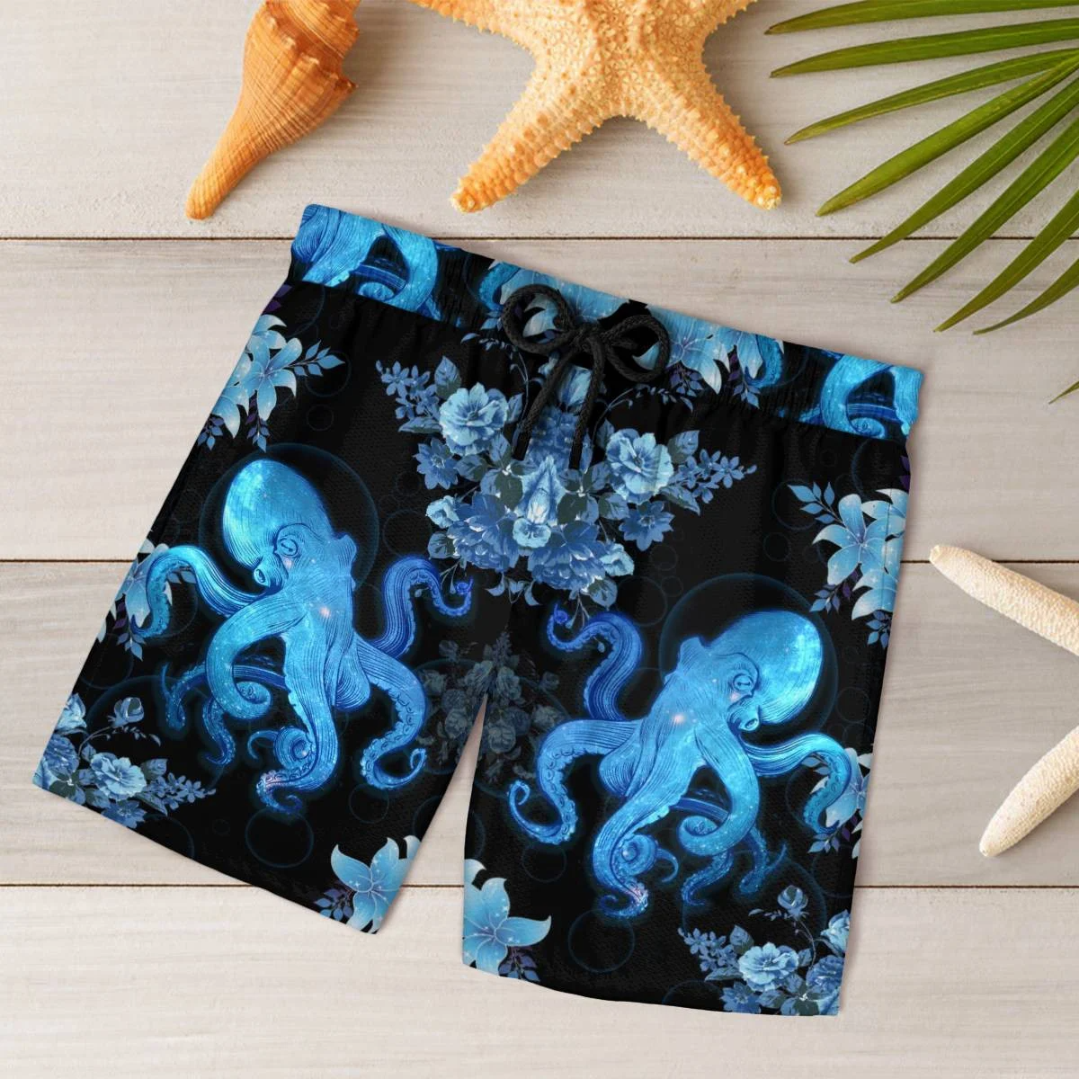 hippieartzone - BLUE OCTOPUS BEACH TROPICAL HAWAII SHIRT.
