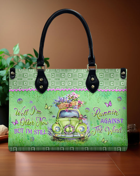 hippieartzone Bag - RUNNING AGAINST THE WIND LEATHER HANDBAG