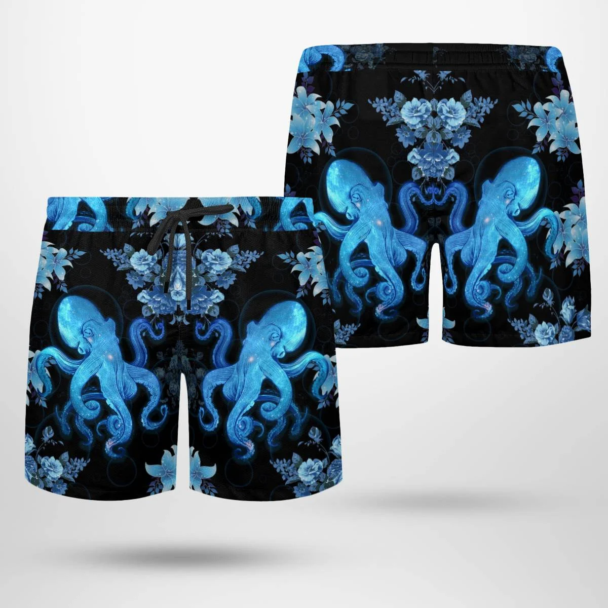 hippieartzone - BLUE OCTOPUS BEACH TROPICAL HAWAII SHIRT.
